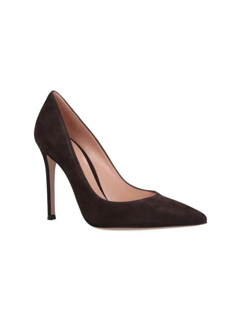 Gianvito Rossi Brown Gianvito 105 Suede Pumps