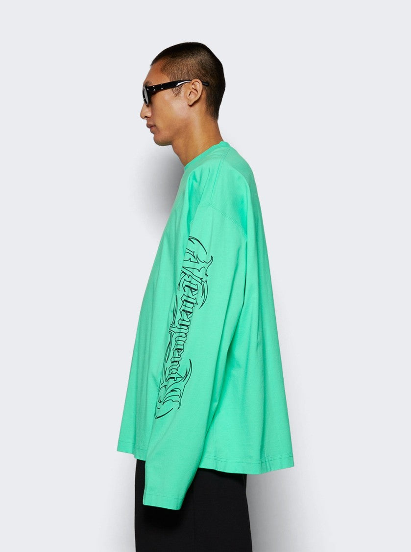 Vetements Printed Metal Longsleeve Tee Neon Green