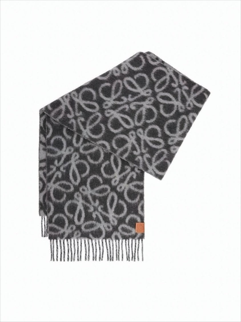 Loewe Abstract Patterned Alpaca And Wool Scarf