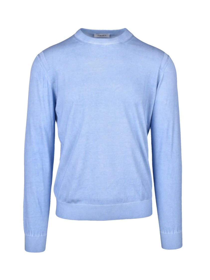 Kangra Light Blue Classic Cotton Sweater