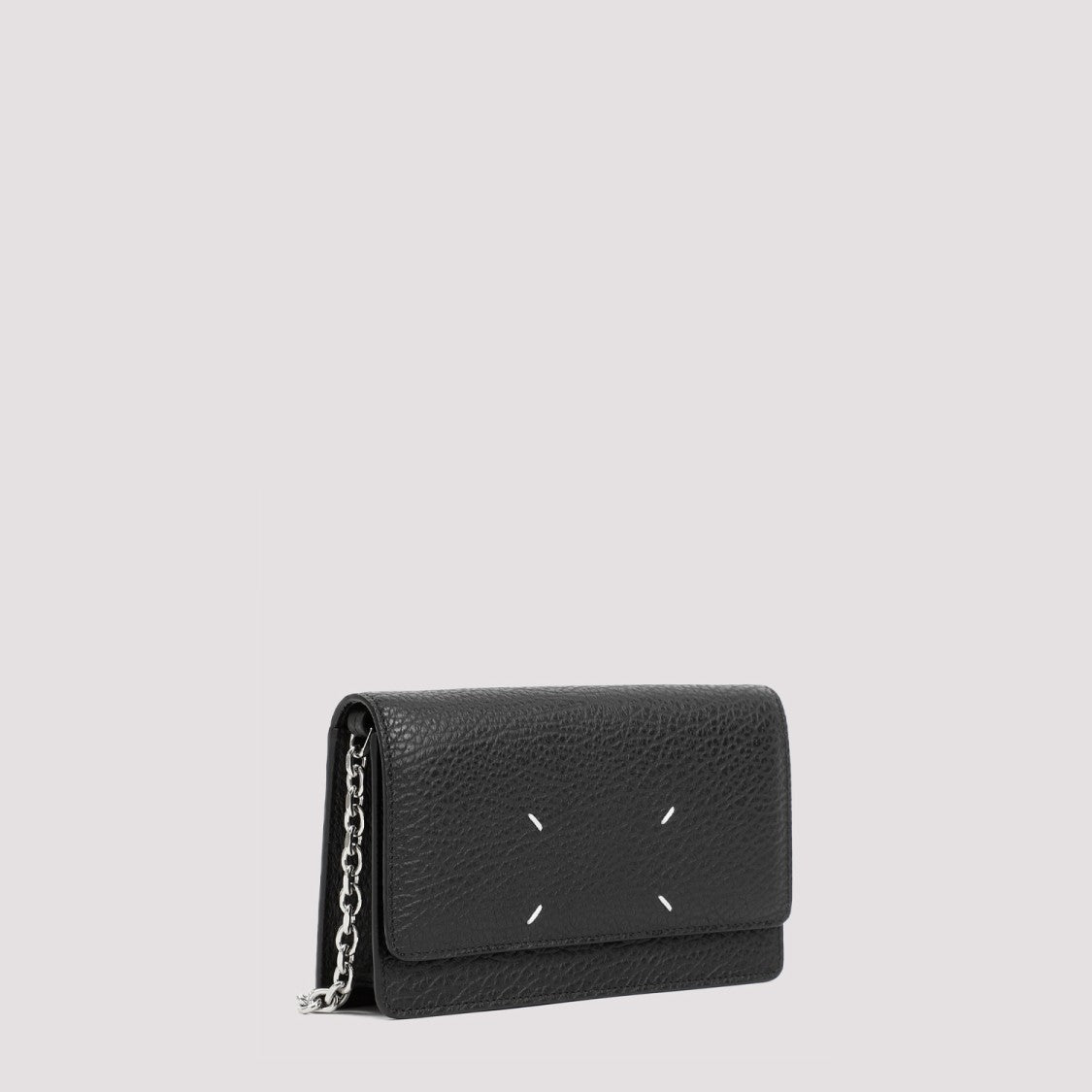 Maison Margiela Black Leather Chain Wallet