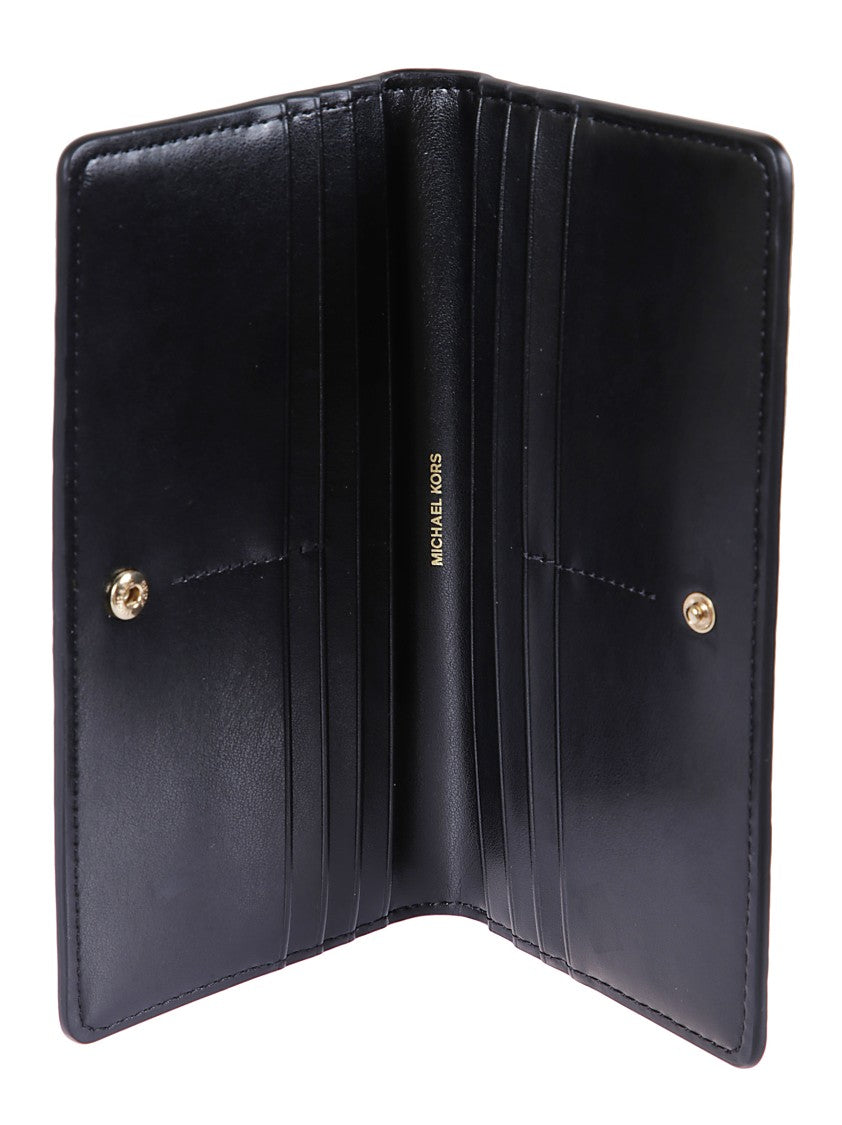 Michael Kors Hammered Leather Wallet With Snap Closure