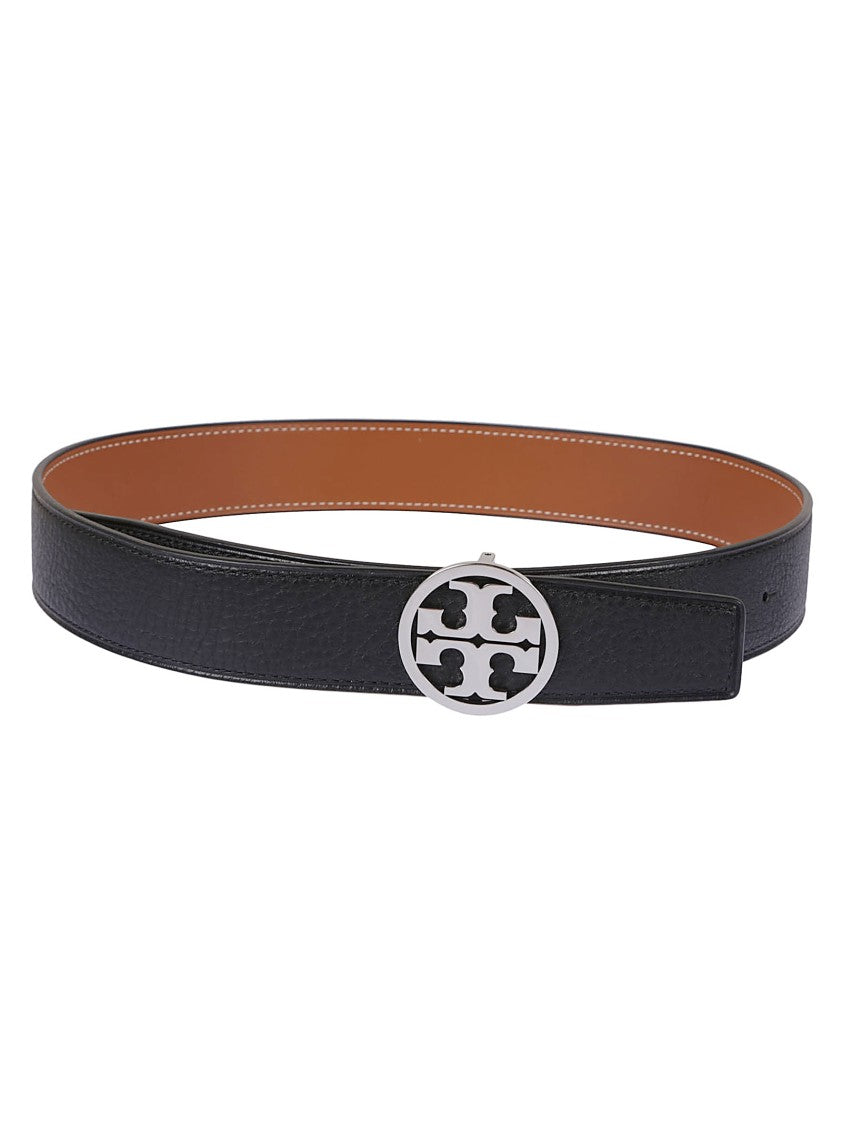 Tory Burch Miller Textured Leather Belt