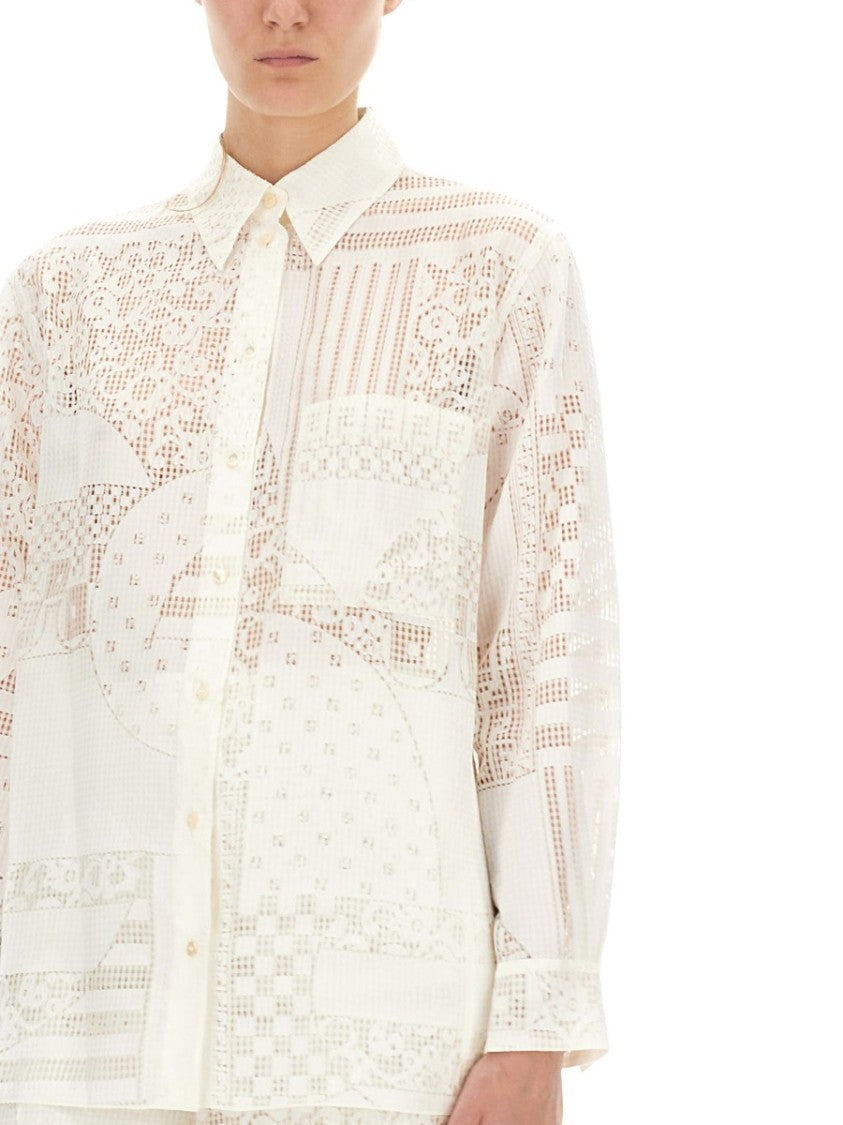 Fendi Viscose And Silk Dévoré Shirt