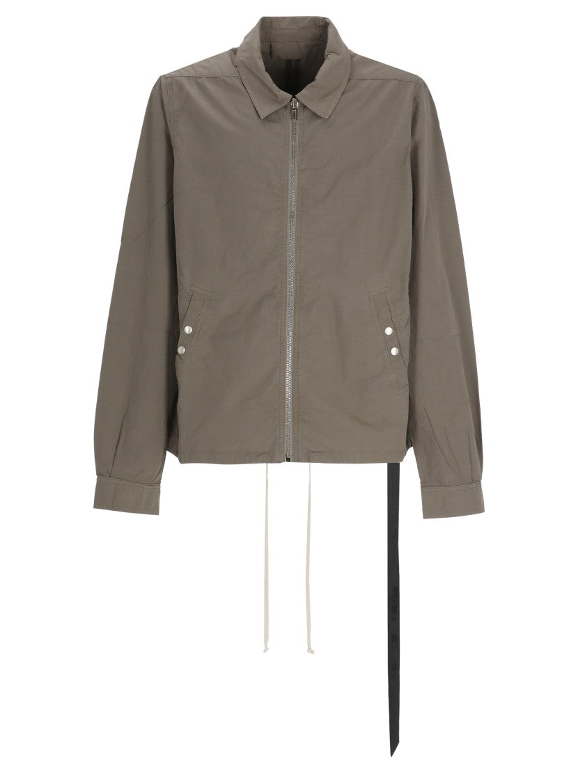 Drkshdw By Rick Owens Zipfront Oversize Cotton Jacket