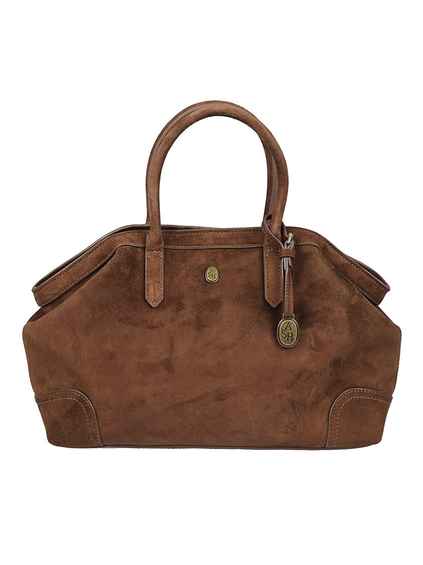 Ash Brown Justine Structured Sheepskin Shoulder Bag