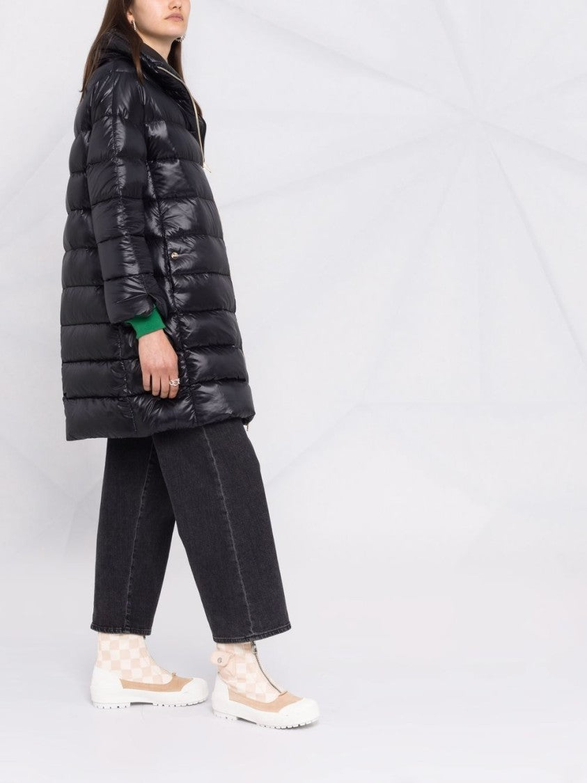 Herno Puffer Coat With High Collar And Design