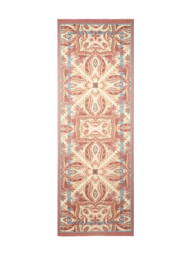 Etro Intricate Floral-Patterned Wool-Cashmere Blend Scarf