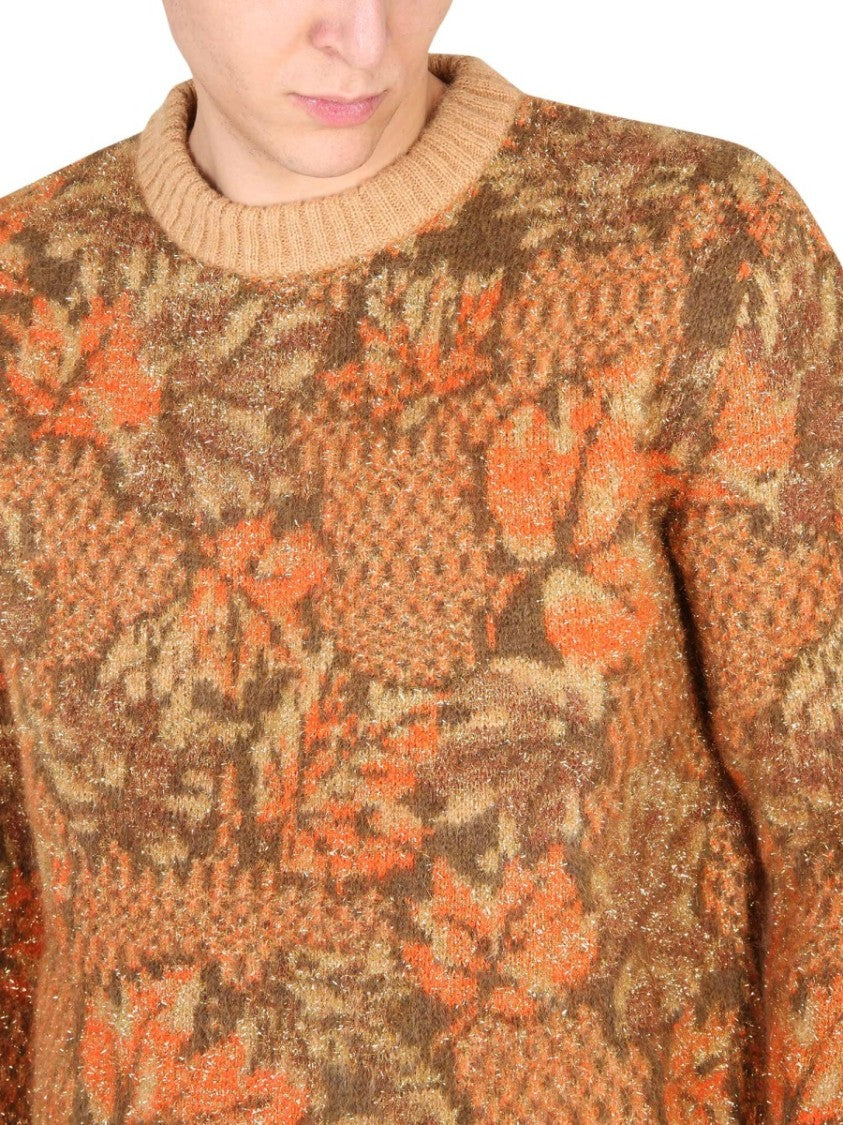 Erl Textured Jacquard Knit Sweater