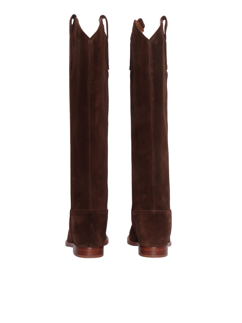 Via Roma 15 Stivall Stitched Leather Boots