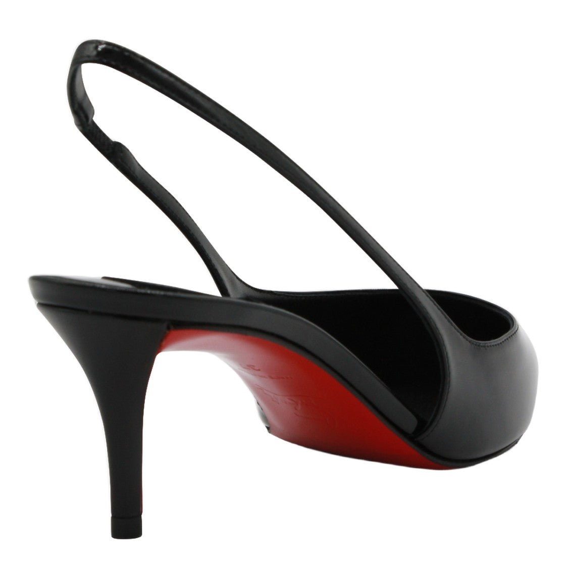 Christian Louboutin Pointed-Toe Slingback Heels With Glossy Patent Finish