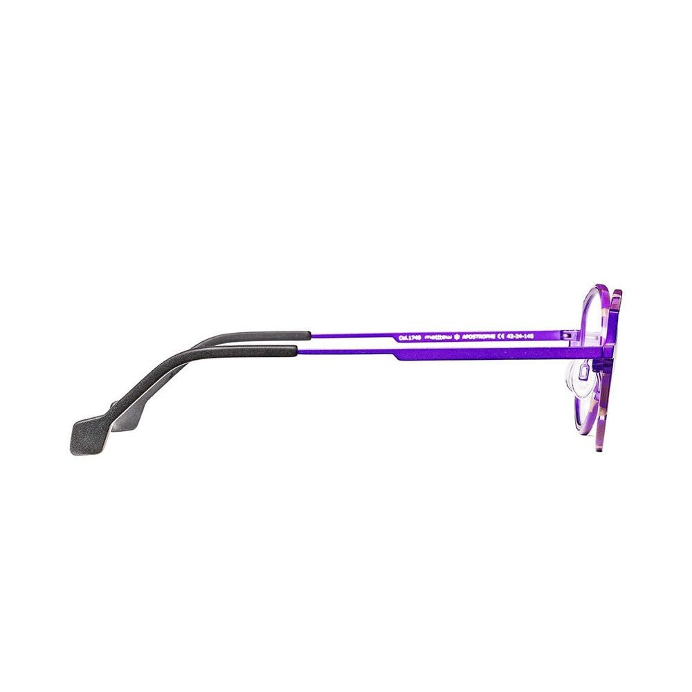 Matttew Apostrophe Neon Purple Titanium Round Eyeglasses