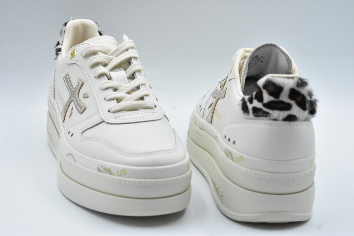 Premiata Low-Top Dual-Layer Platform Sneakers