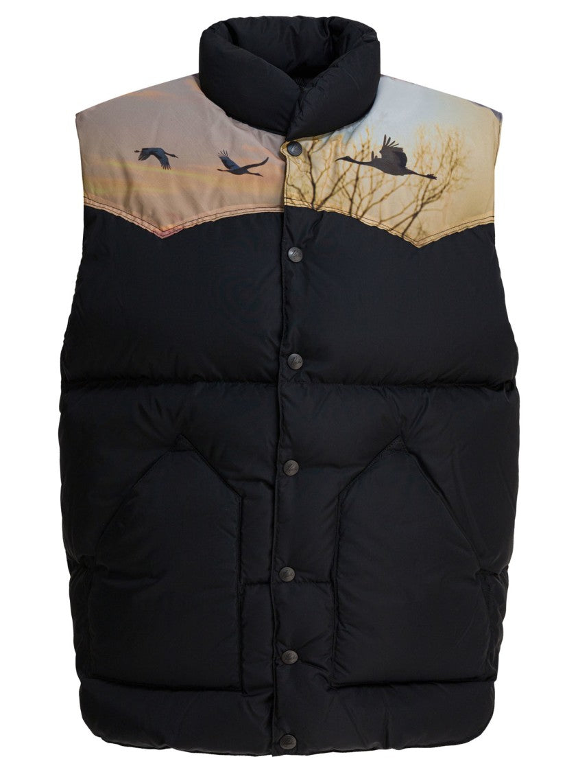 Needles Structured Sleeveless Jacket With Nature-Inspired Print
