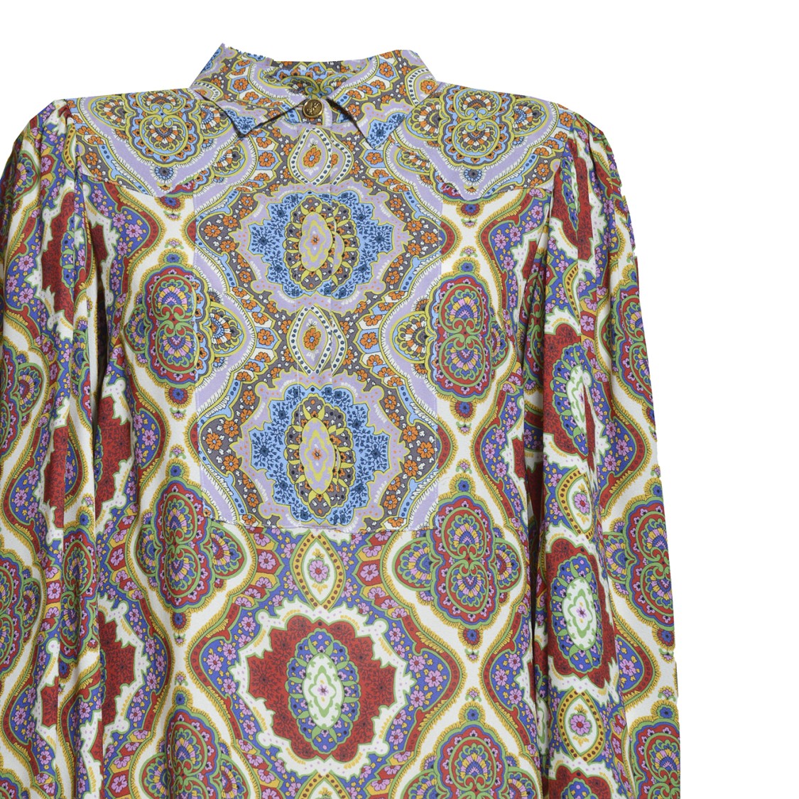 Etro Multicolored Viscose Shirt Dress Medallion Print