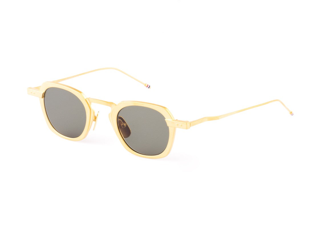 Thom Browne Gold Ues930a Geometric Metal Sunglasses