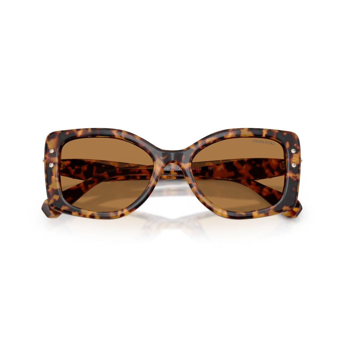 Swarovski 0Sk6058u Oversized Square Frame Sunglasses With Tortoiseshell Acetate