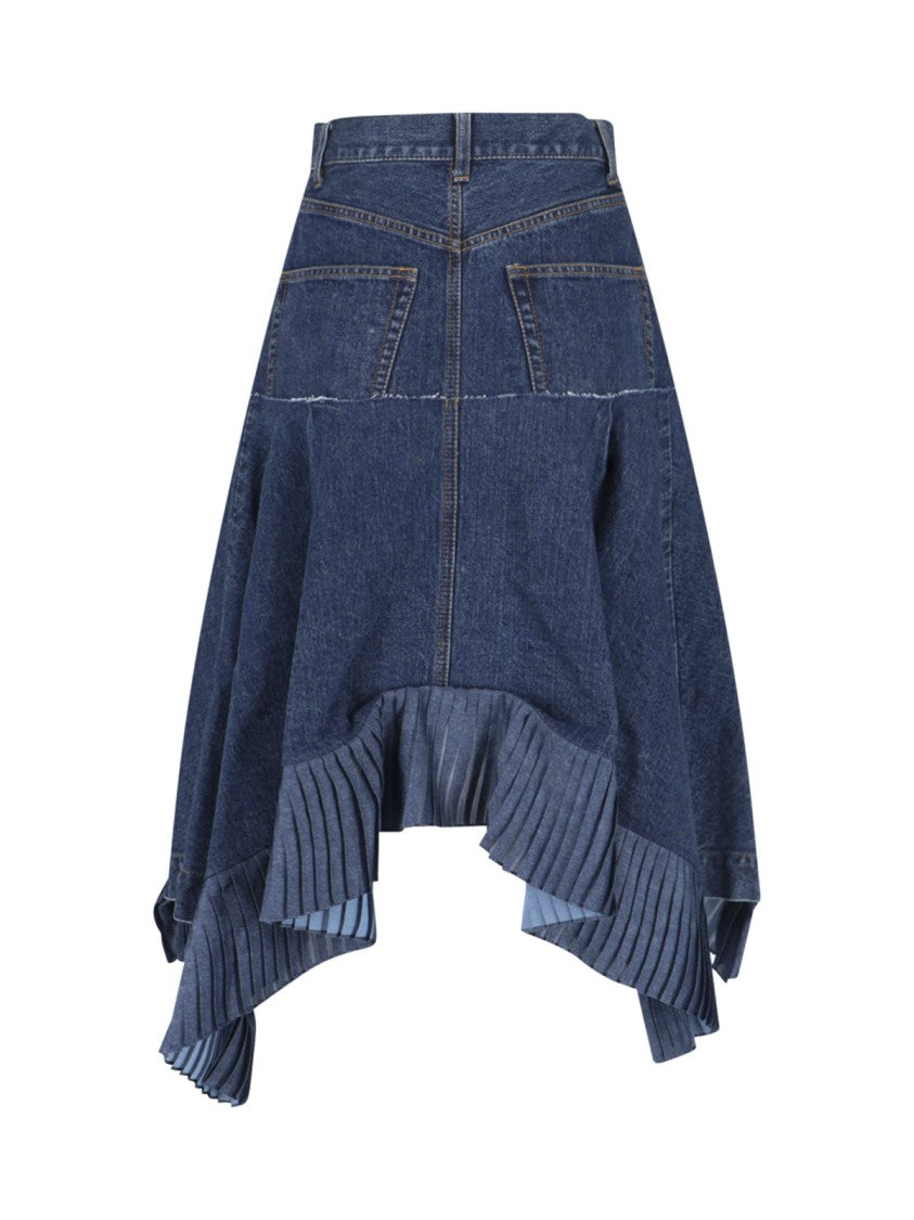 Sacai Layered Asymmetrical Skirt With Structured Design