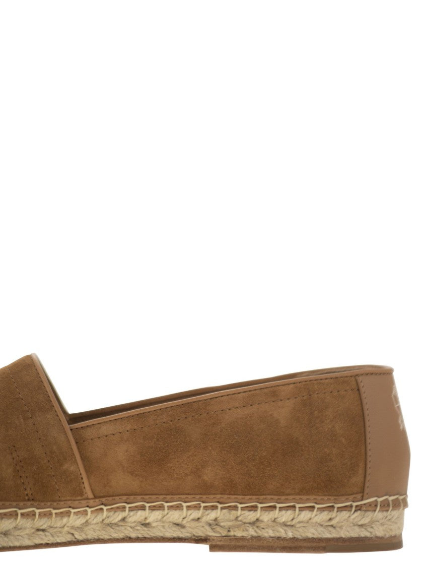 Brunello Cucinelli Washed Suede Espadrilles With Beading