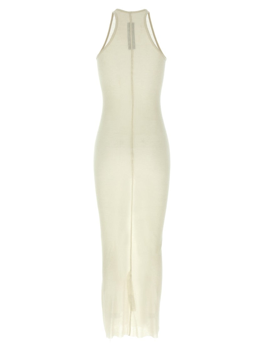 Rick Owens Ribbed Viscose And Silk Blend Maxi Dress