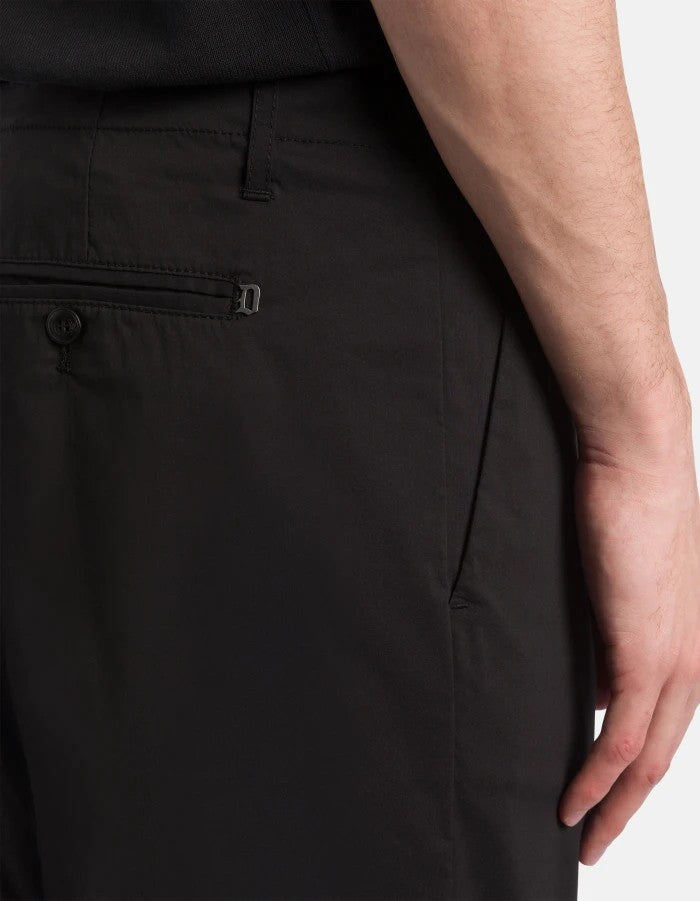 Dondup Black Tailored Slim Zipper Detail Cropped Pants