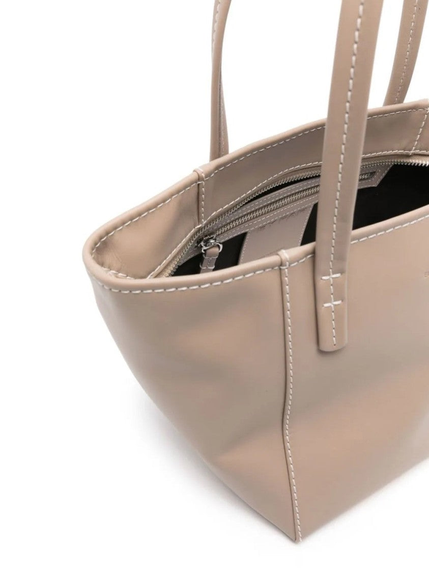By Far Taupe Leather Handbag