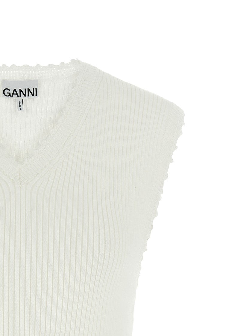 Ganni 'Cotton Crochet' Vest
