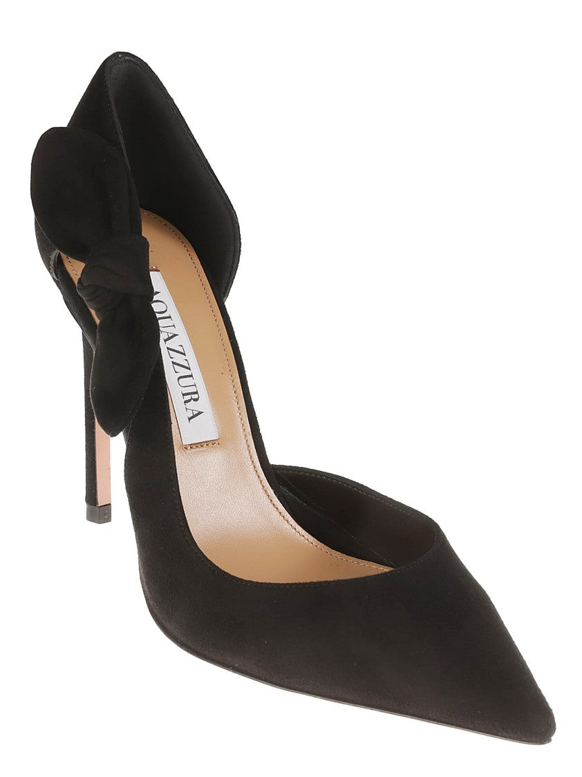 Aquazzura Pointed Toe Pumps With Bow Detail