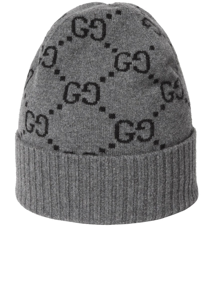 Gucci Grey Nuancie Knitted Double G Beanie