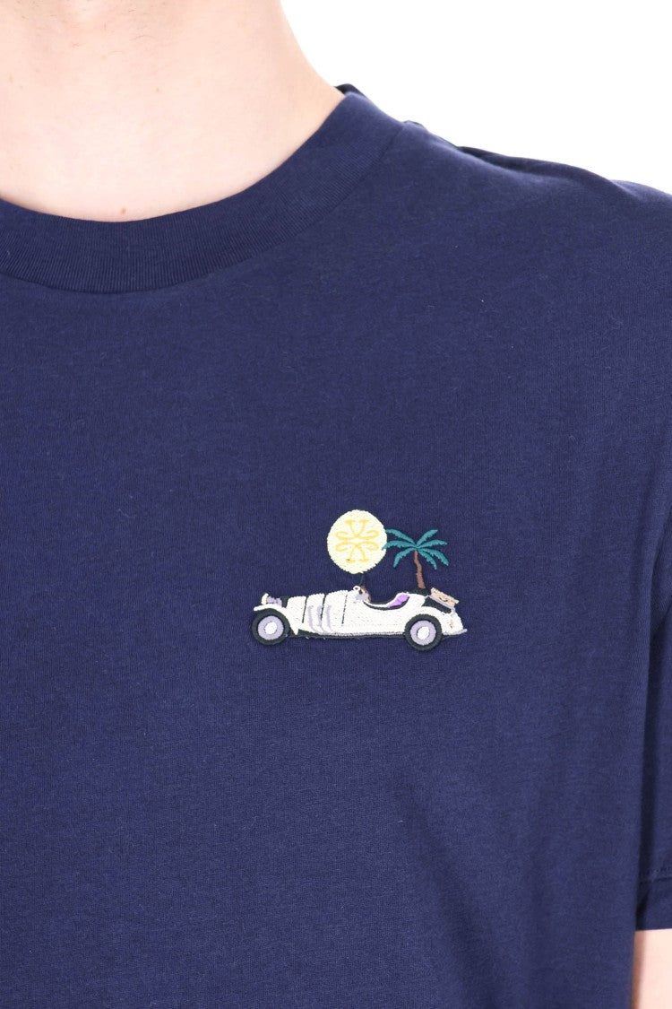 Jacob Cohen Blue Resort Auto Cabrio Cotton T-Shirt