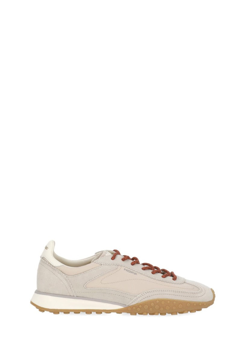 Hoff Beige Retro-Inspired Textured Grip Suede Sneakers