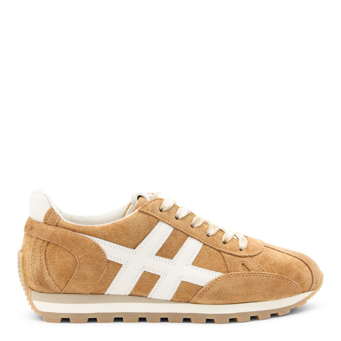 Hogan Cognac Leather Sneakers