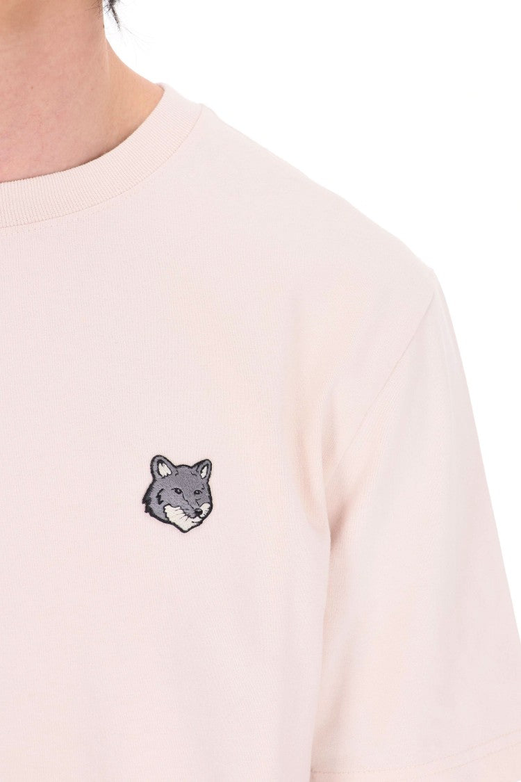 Maison Kitsuné Grey Fox Head Regular Fit Cotton T-Shirt