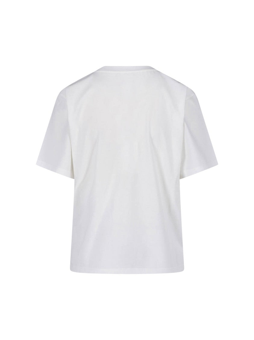 Mm6 By Maison Margiela White Classic Cotton T-Shirt