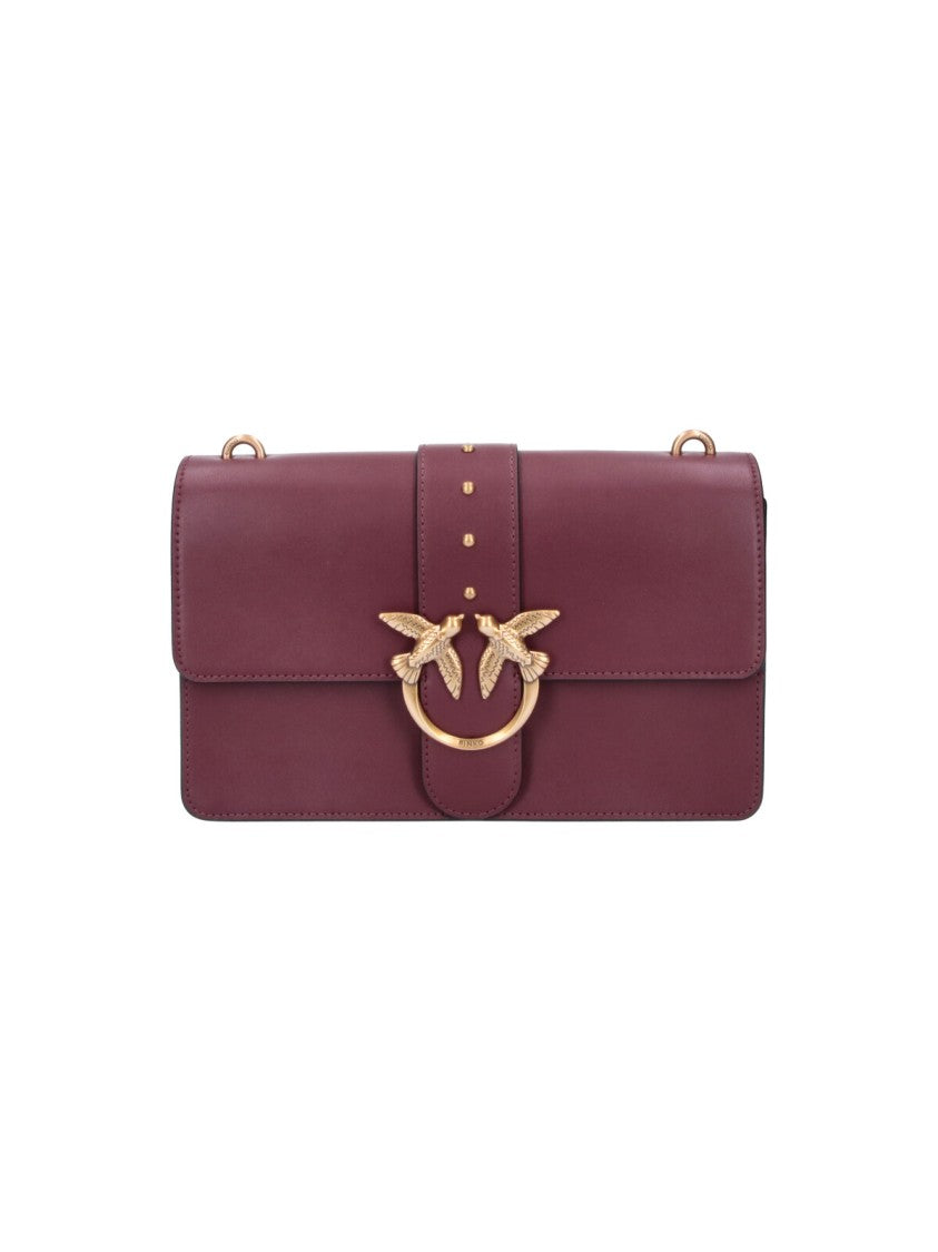 Pinko Shoulder Bag With Gold-Tone Chain And Love Birds Logo
