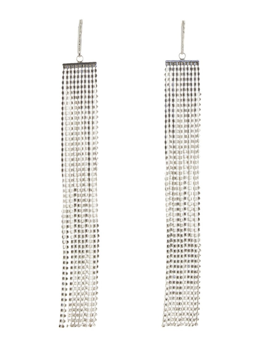 Isabel Marant Cascading Silver Pendant Earrings With Fluid Design