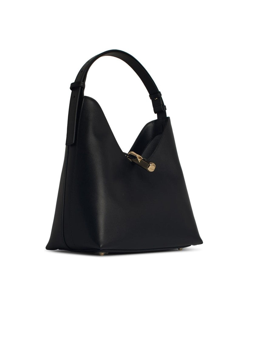 Furla Hobo Goccia' Black Leather Bag