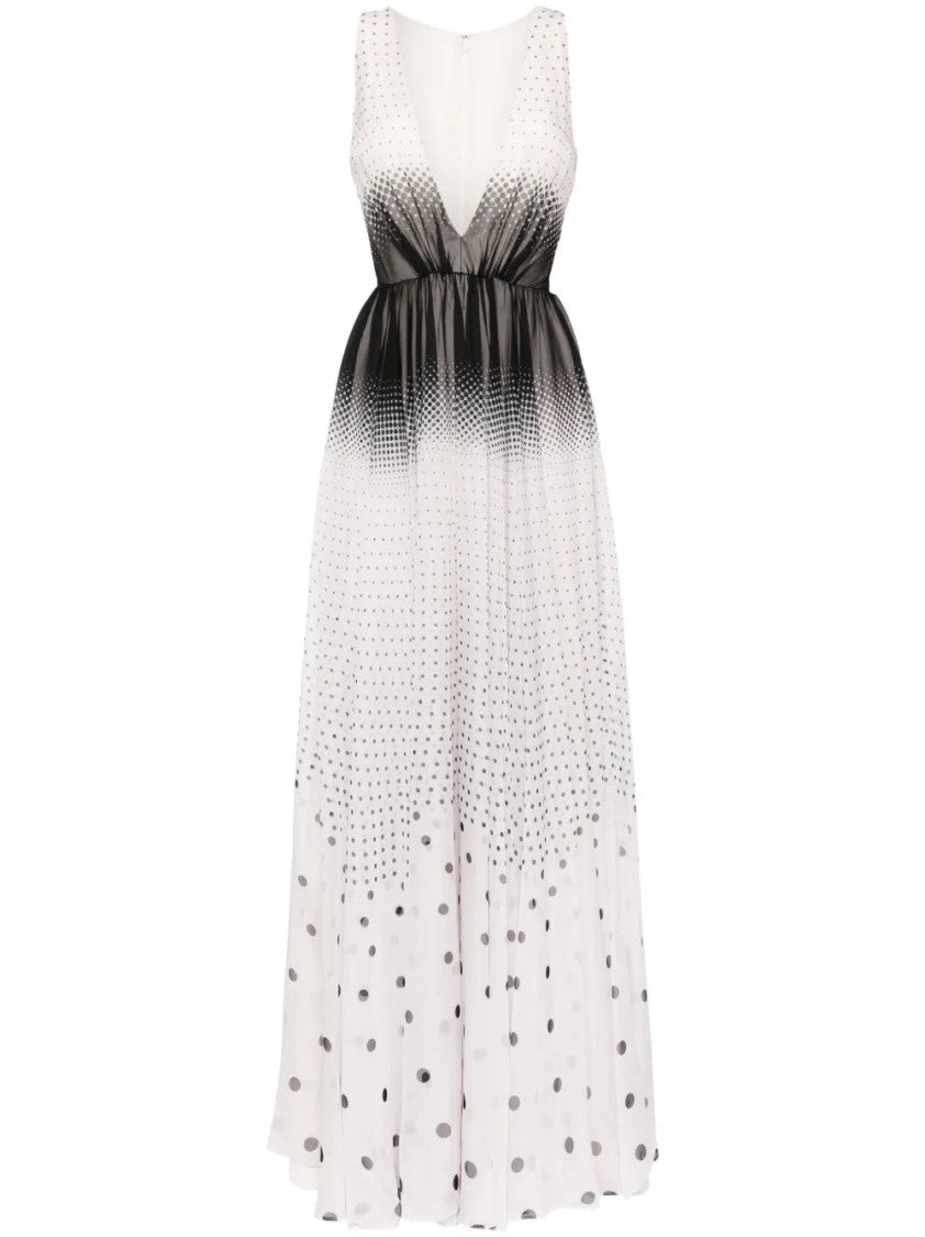 Saiid Kobeisy Polka Dot-Print Gradient-Effect Dress