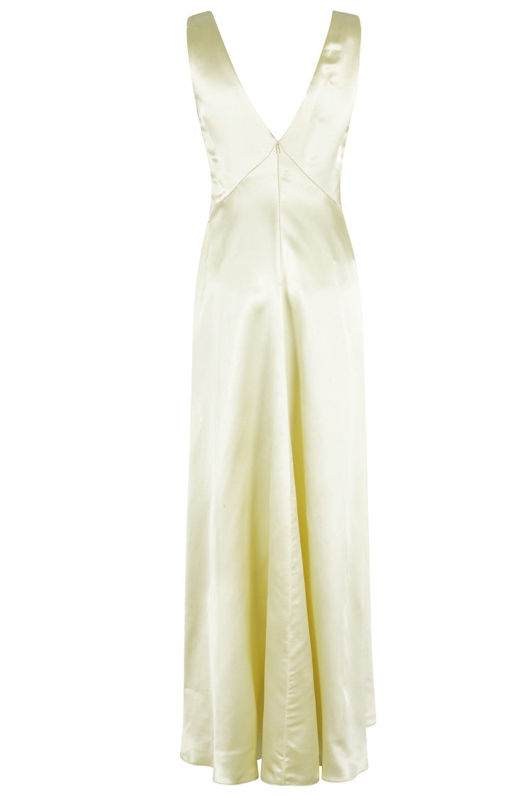 Philosophy Di Lorenzo Serafini Satin Sleeveless V-Neck Raso Dress