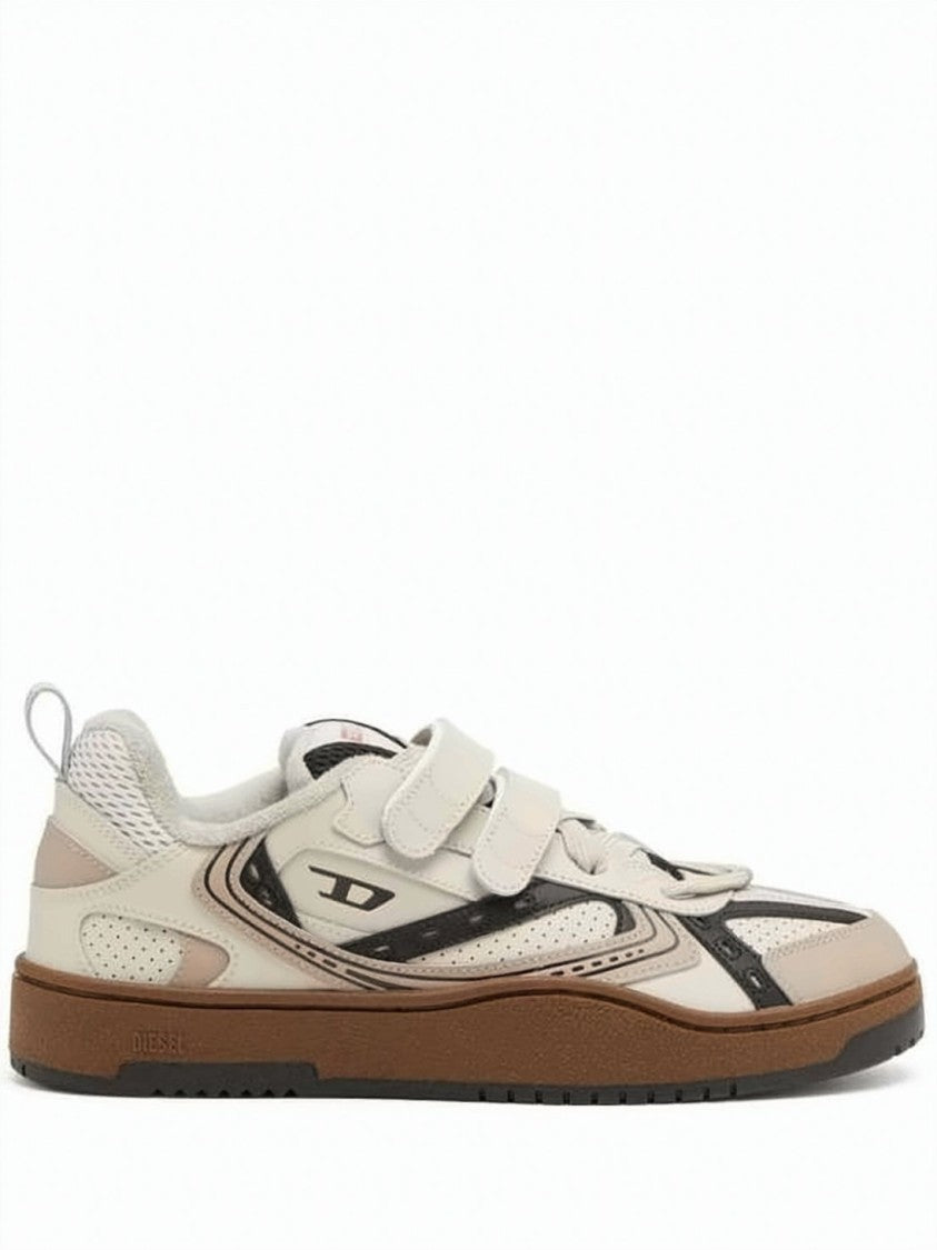 Diesel Low-Top Sneaker With Velcro Straps And Perforated Detailing