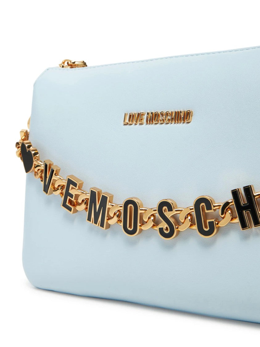 Moschino Chain Link Logo Shoulder Bag
