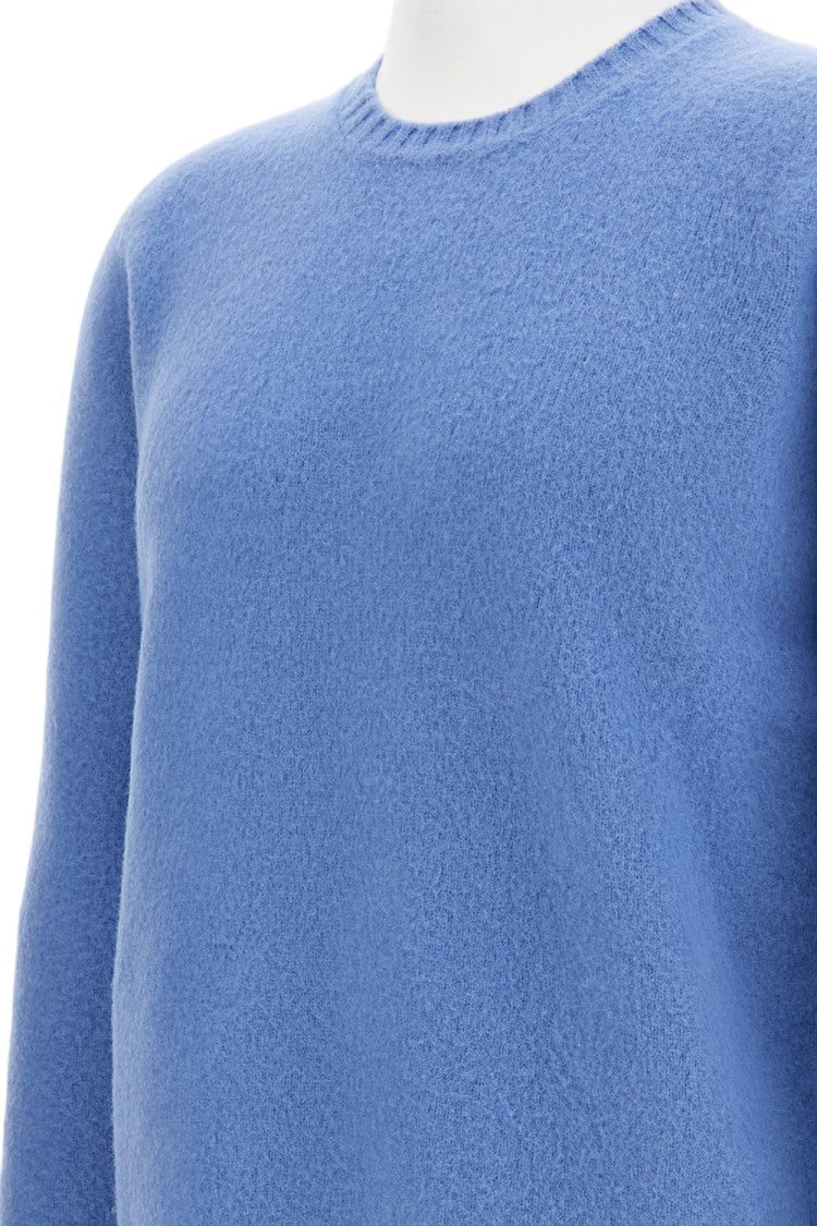 Drumohr Brushed Texture Crew Neck Sweater With Ribbed Details
