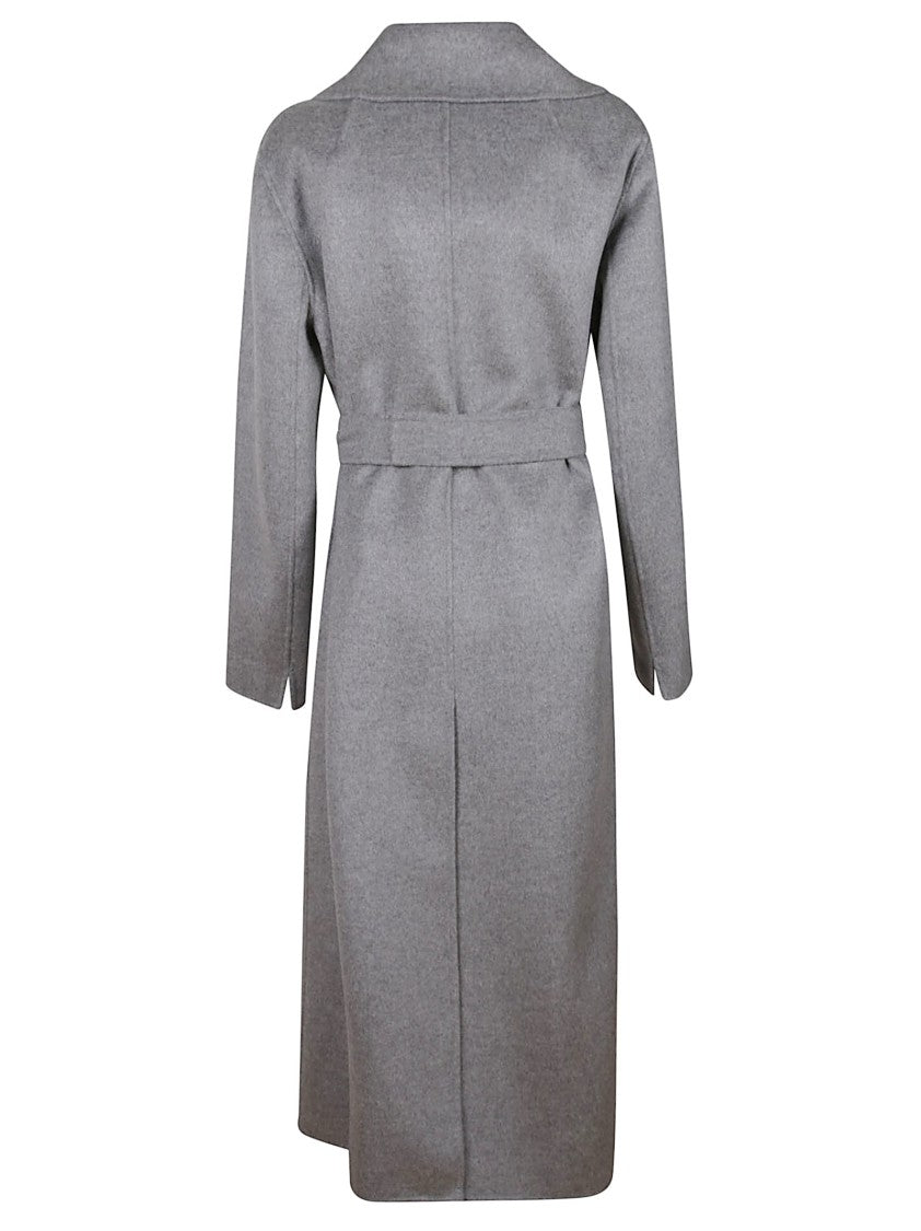 Max Mara Tailored Wrap Coat With Wide Lapel Collar