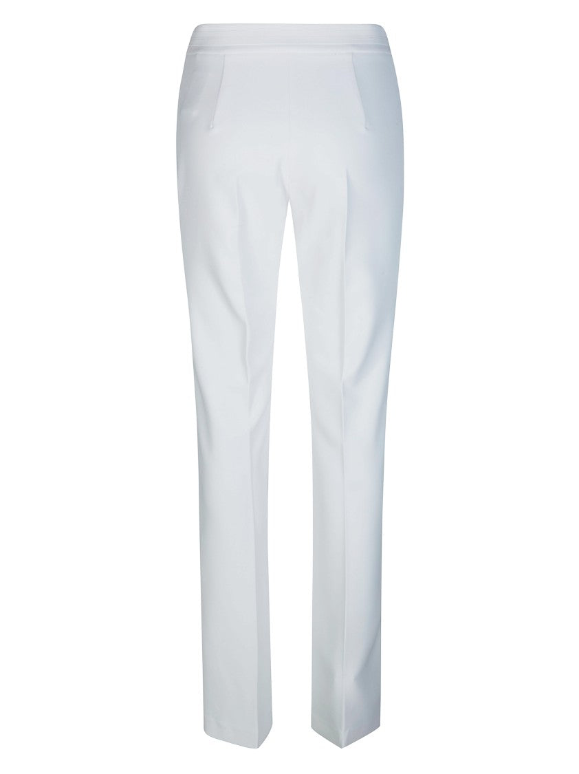 Elisabetta Franchi High Waist Logo Belt Straight Trousers