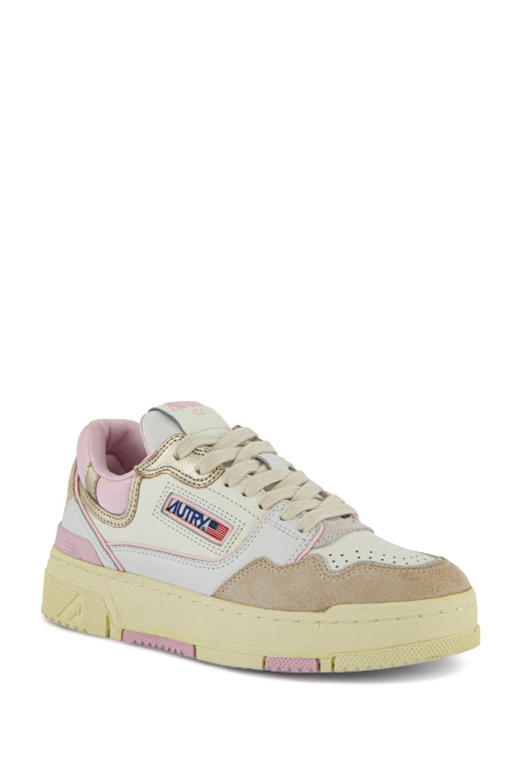 Autry Clc Women’S Basket Sneakers With Pink Details