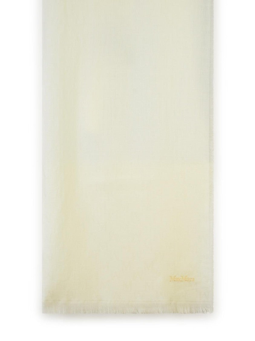 Max Mara Magico' White Wool Scarf