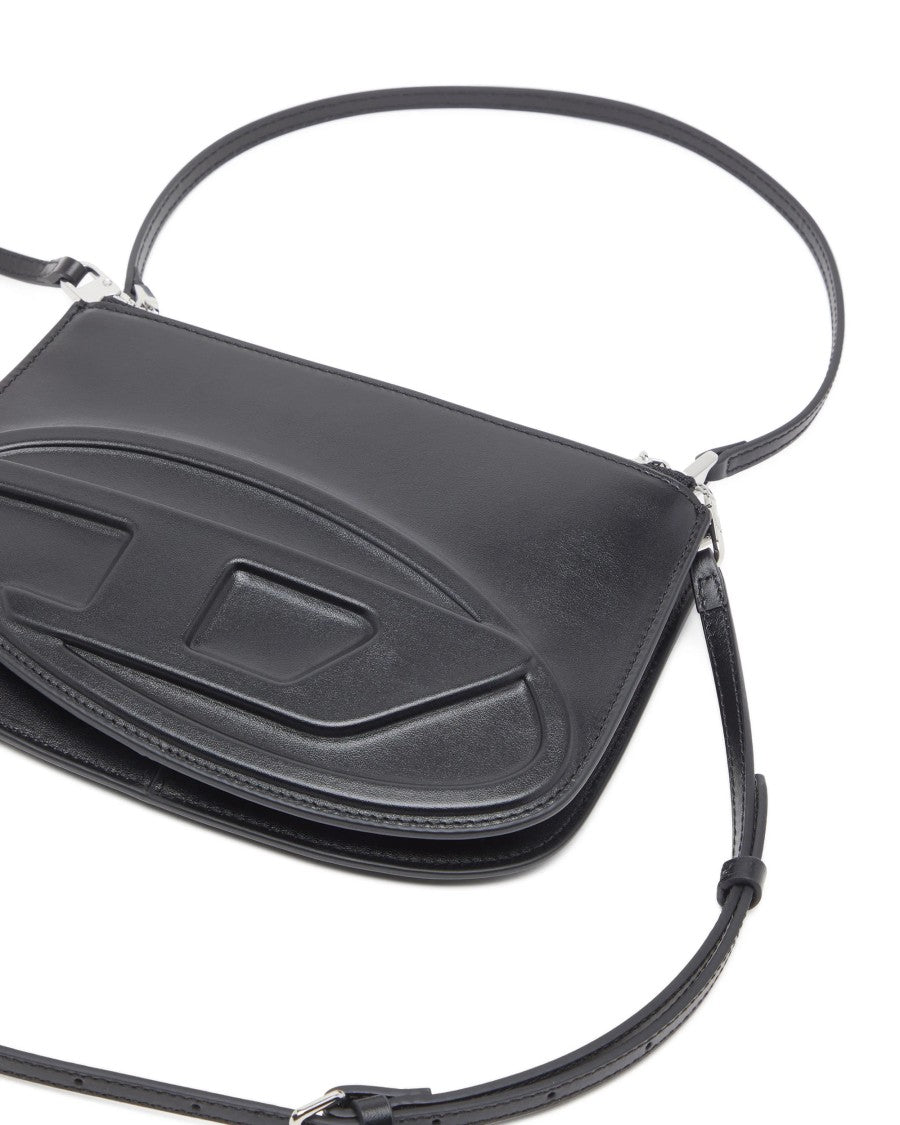 Diesel Shoulder Bag In Soft Nappa Leather With Oversized Oval D Detail
