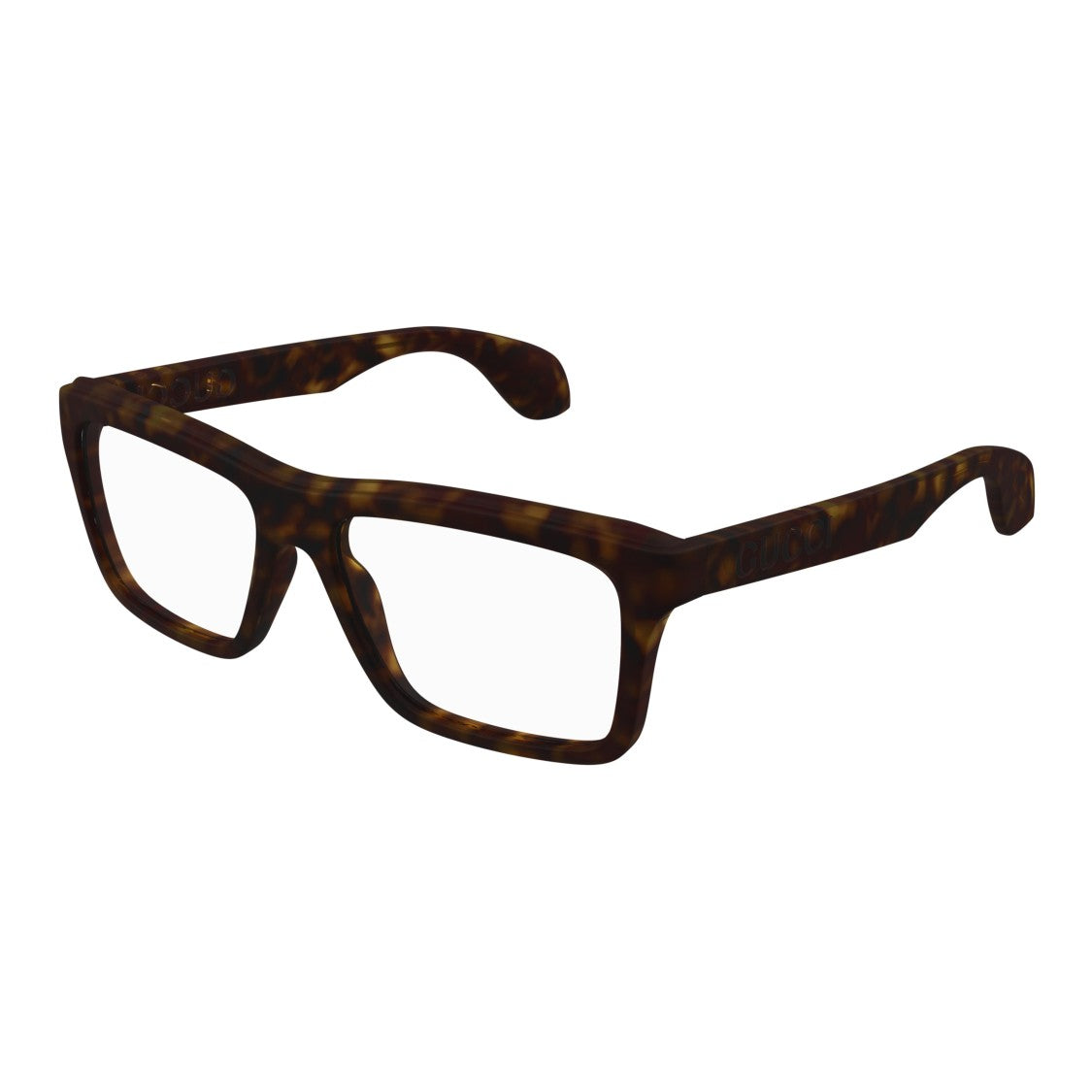 Gucci Gg1573o Bold Tortoiseshell Rectangular Eyeglasses