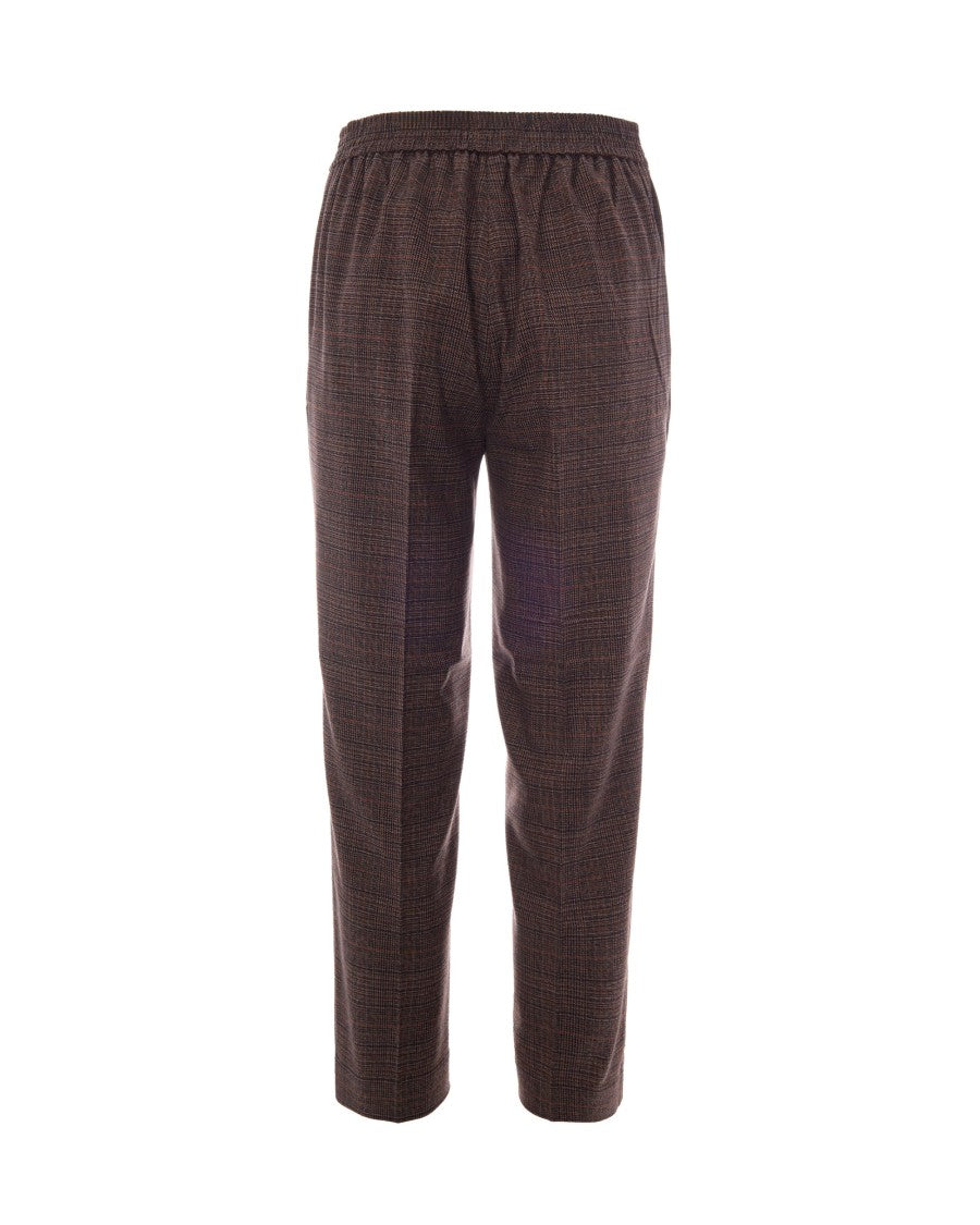 Liu Jo Tartan Classic Cigarette Polyester-Blend Cropped Pants