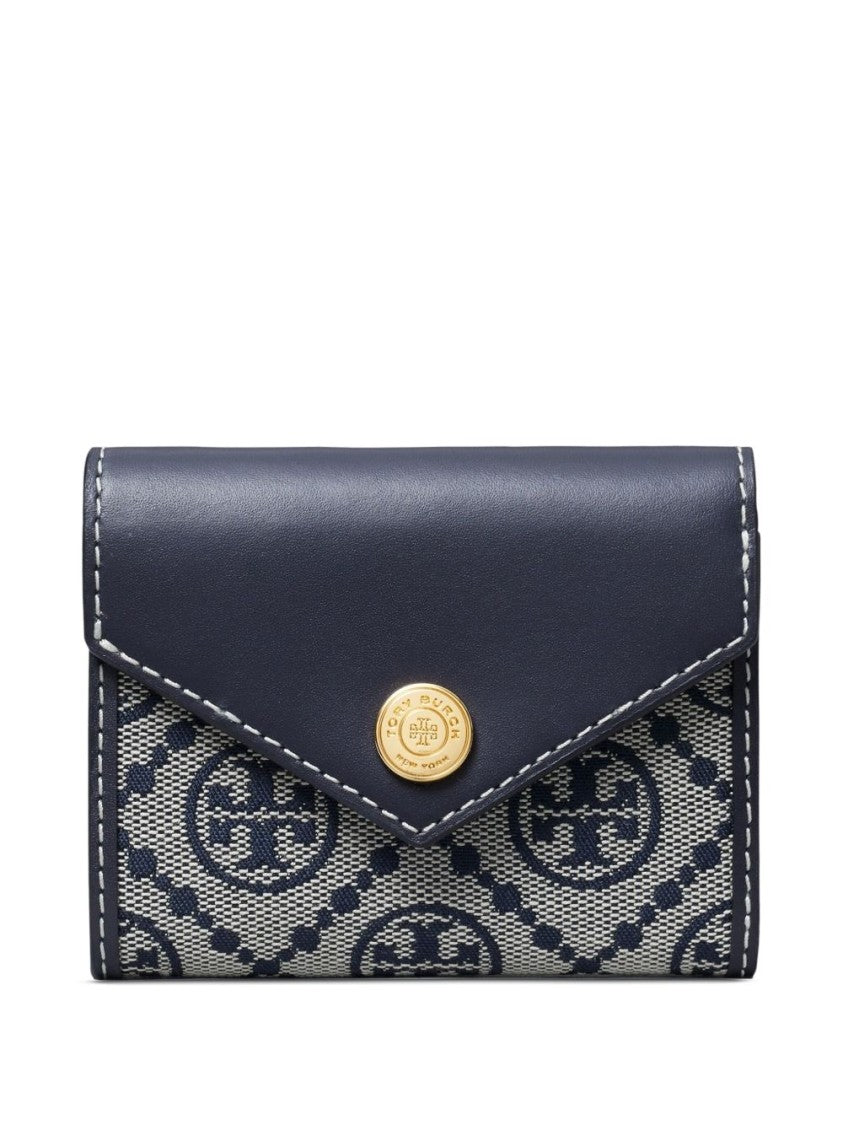 Tory Burch Textured Blue Wallet
